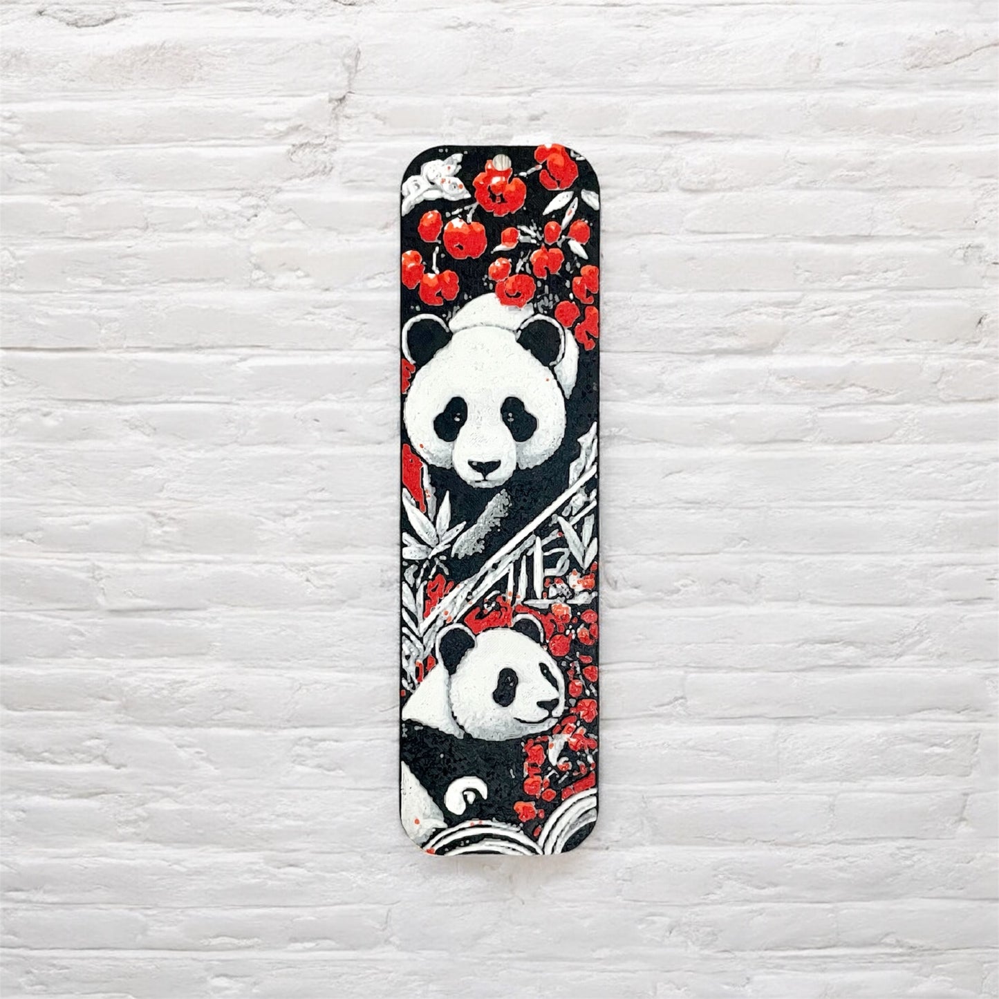 Panda Blossom – 3D-gedrucktes Lesezeichen 🐼